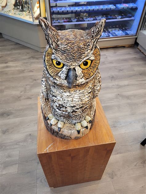 Horned Owl Sculpture - Etsy