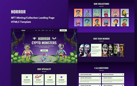 Horror NFT Minting/Collection Landing Page HTML5 Template by Pixenx
