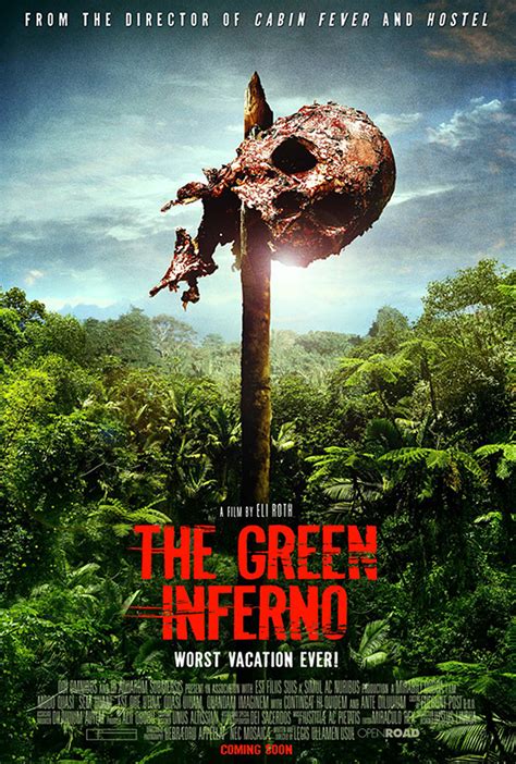 Horror movie green inferno. It's South African. Aftershock, The Edge (1997), Tremors, 47 Meters Down/47 Meters Down Uncaged and The Grizzly Maze. Turistas, Midsommer, The Beach (2000)- isn’t a horror movie but there’s horror elements and it’s a great movie nonetheless. Check out Tooth and Nail (2007). 