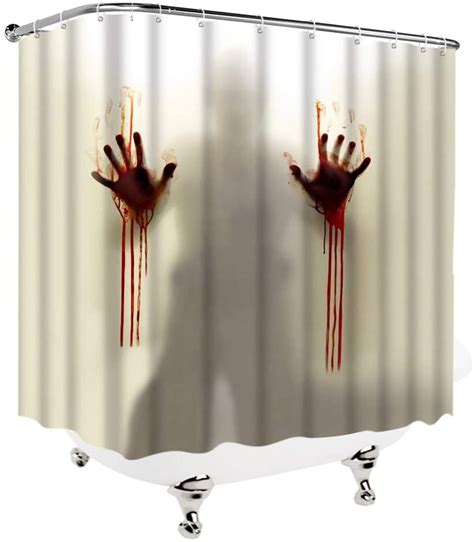 Horror shower curtain. Gorilla Grip Waffle Shower Curtain, Thick Weighted Fabric, Wrinkle and Rust Resistant, Classic Hotel Quality Design, Heavy Duty Long Curtains for Bathroom Showers, Bath Tubs, Machine Wash, 72x72 White. Polyester Polyester Blend. Options: 2 sizes. 4.7 out of 5 stars. 1,907. 1K+ bought in past month. $16.49 $ 16. 49. 