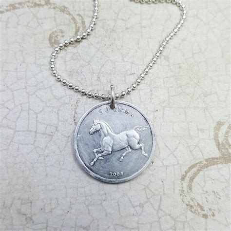 Horse Coin Necklace - Etsy