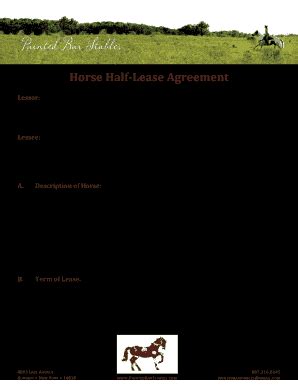 Horse Half Lease Contract Form - signNow