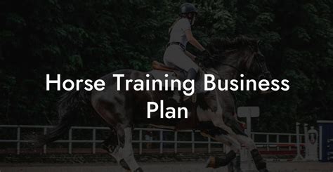 Horse Training Business Plan