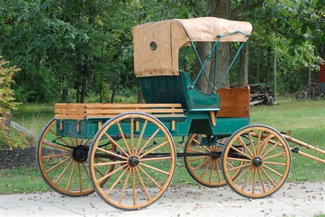 Types Of Horse Carts, Buggies, and Wagons. Cart - A horse drawn cart is usually a lightweight, two-wheeled vehicle used primarily for the transportation of people. A cart is usually pulled by one horse. Below: A single horse resting while harnessed to a cart. Chuck Wagon - A chuck wagon is a type of wagon specially built for carrying and preparing food.. 