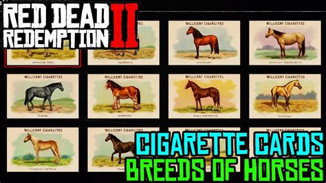 Horses cigarette cards rdr2.  RDR2 100% Walkthrough.  Fill out all 12 decks of Red Dead Redempt...