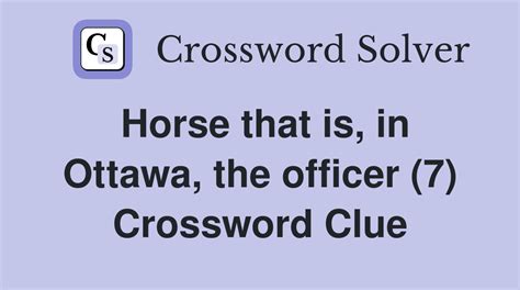 The Crossword Solver found 30 answers to "The father of a horse (4)", 4 letters crossword clue. The Crossword Solver finds answers to classic crosswords and cryptic crossword puzzles. Enter the length or pattern for better results. Click the answer to find similar crossword clues. . 