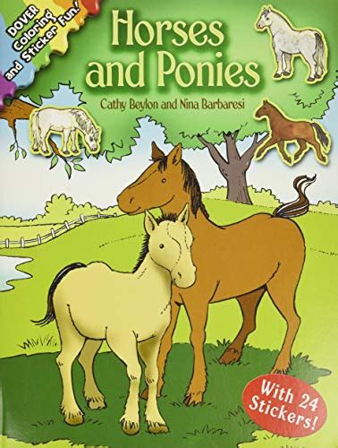 Full Download Horses And Ponies Coloring And Sticker Fun By Cathy Beylon