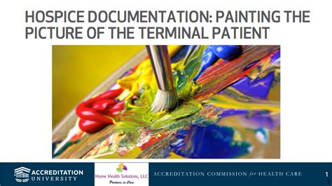 Hospice Documentation: Painting the Picture of the Terminal …