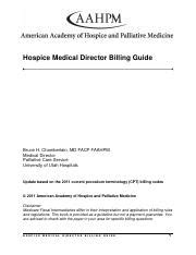 Hospice medical director billing guide american academy of. - B737 guida per l'utente di fmc.