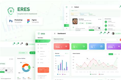 Hospital Admin Dashboard User Interface PSD Template by peterdraw ThemeForest