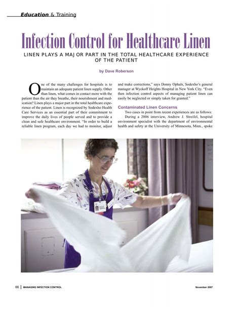 Hospital Laundry- Infection Control Measures - JBI