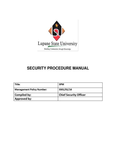 Hospital security guard policy procedure manual. - Accounting information systems solutions manual hall 8e.