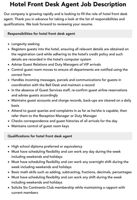 Hospitality job vacancies.  Apply to Front Desk Agent, Guest Service Agent, Head ...
