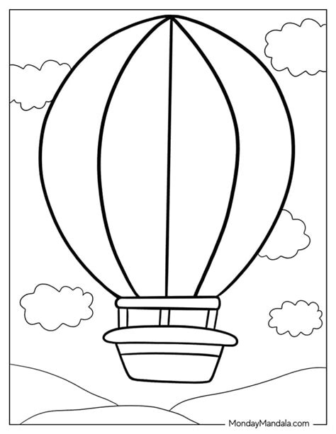 Hot Air Balloon Coloring