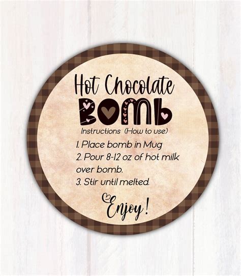 Hot Chocolate Bomb Labels - Etsy