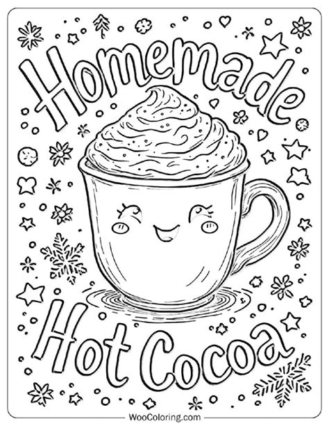 Hot Chocolate Coloring Sheets