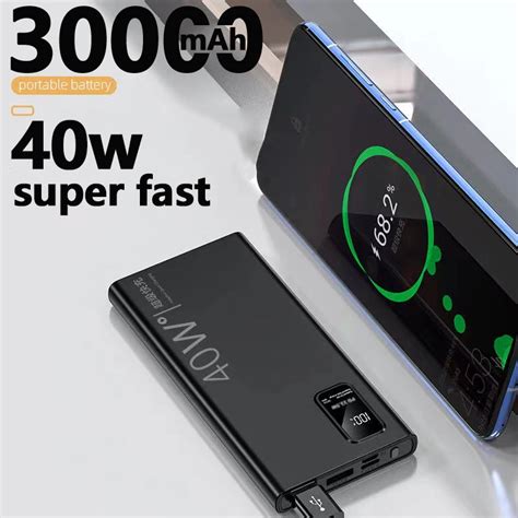 Hot PD40W Super Fast Charging Power Bank Portable 30000mAh …