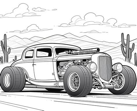 Hot Rod Coloring Book