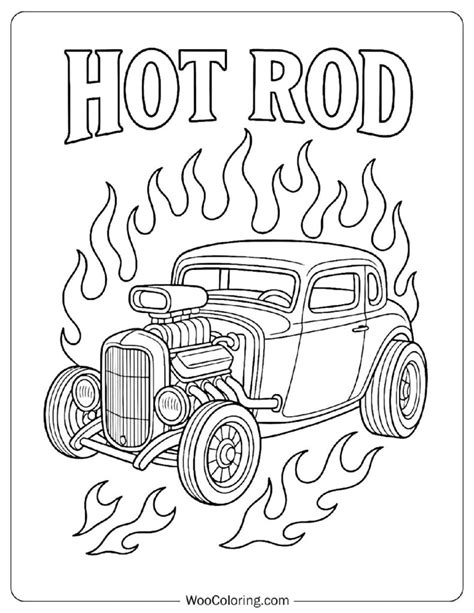 Hot Rod Coloring Sheets
