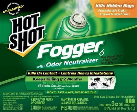 Hot Shot 2 Oz Indoor Insect Fogger w/ Odor Neutralizer (4-Pack)