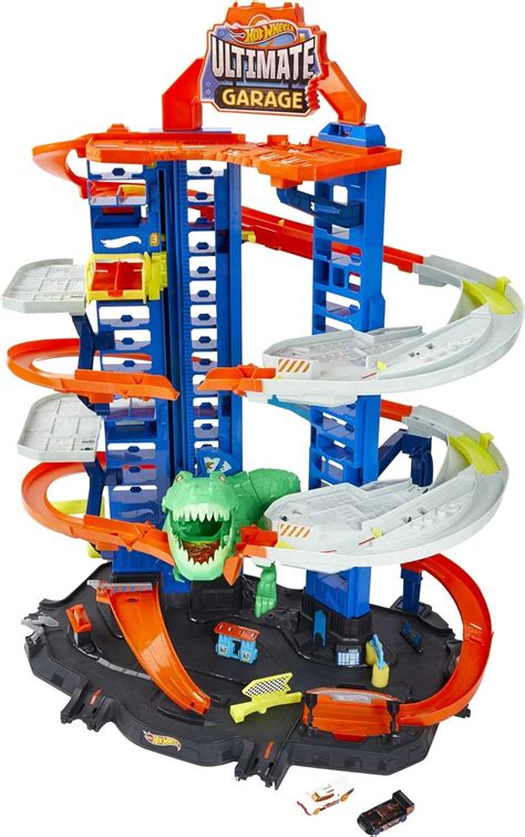 Hot Wheels City Super Dino Robot Garage avec T-Rex, …