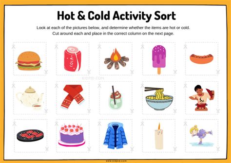 Hot and Cold Activity Sort Worksheets Kidpid