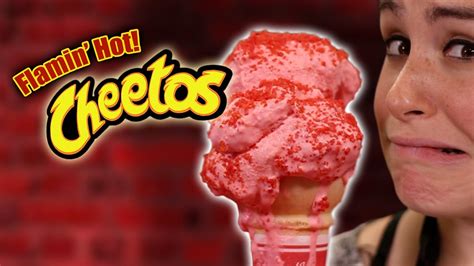 Hot cheeto ice cream. we tried the new flamin' hot cheetos ice creamwelcome to the empire family ️subscribe & hit the bell if you haven't!subscribe to our main channel : https://... 