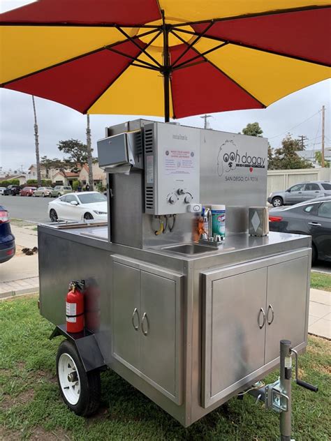 Just listed, another used hot dog cart for sale in Brook Park, Ohio. Newly welded tow hitch & third wheel for smooth transportation… This cart comes with: 1&1/2 steam table space, Comes with pans, Four sinks, On demand hot water system, New plumbing, Super deep cooler that holds up to 200 cans. ... North Carolina (2) Ohio (4) Pennsylvania (1 ...