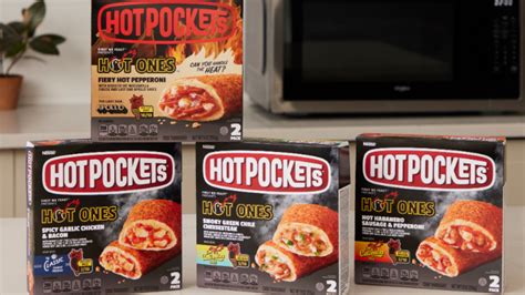 Hot ones hot pockets. A snack that truly satisfies hunger in a hurry is a top priority, making Hot Pockets® the go-to option for busy homes. And because Hot Pockets® brand sandwiches are ready in about 2 minutes, they can accommodate any busy schedule. We've been satisfying with a variety of flavors since 1983 to provide three decades of satisfaction, and we're ... 