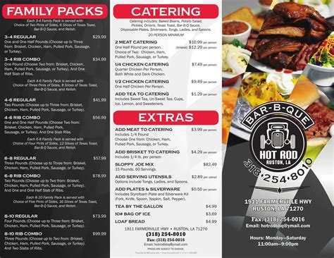 Hot rods ruston. Updated on: Apr 25, 2024. All info on Hot Rod Bar-B-Q in Ruston - Call to book a table. View the menu, check prices, find on the map, see photos … 