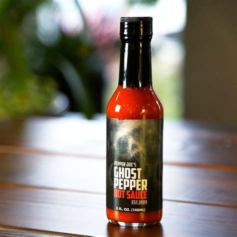 Hot sauce with ghost pepper. 