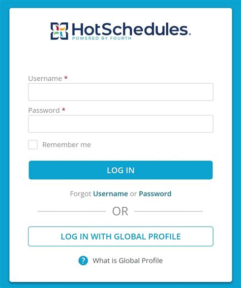 Hot schedule employee login. Return to Login. Forgot your password? No worries! If you have logged in to HotSchedules before and set up your email, we can send a link to reset your password. Username. Return to Login. Username. Password. Remember me. Forgot Username or Password. OR. LOG IN WITH FOURTH ACCOUNT. What ... 