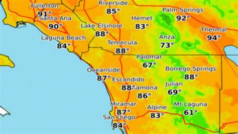 Hot temperatures to ease up by end of weekend for San Diego County