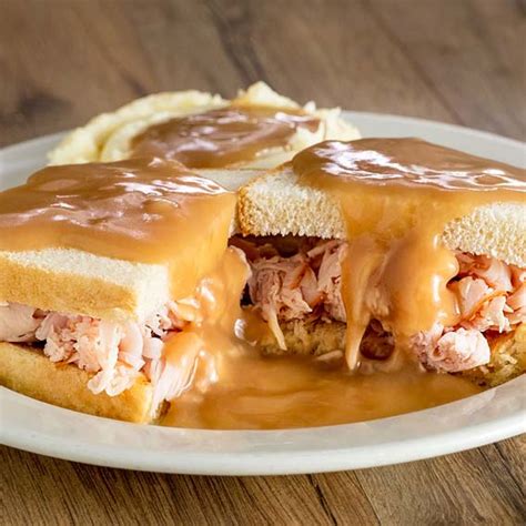 Hot turkey sandwich near me. The easiest way to prepare turkey leftovers, as an open-faced sandwich, topped with leftover turkey and gravy. 