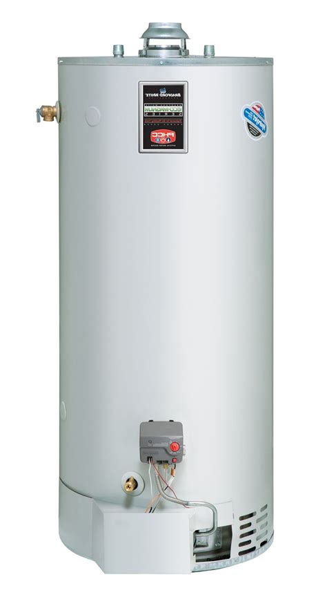 Hot water heater 50 gallon. Make sure everyone in your 5+ person home has ample hot water with this A. O. smith 50-gallon water heater featuring atmospheric venting and a 40,000 BTU heater. The environmentally friendly design boasts a low NOx gas burner that produces 81 gallons of hot water in the first hour and an electronic gas valve for precise temperature control that ... 