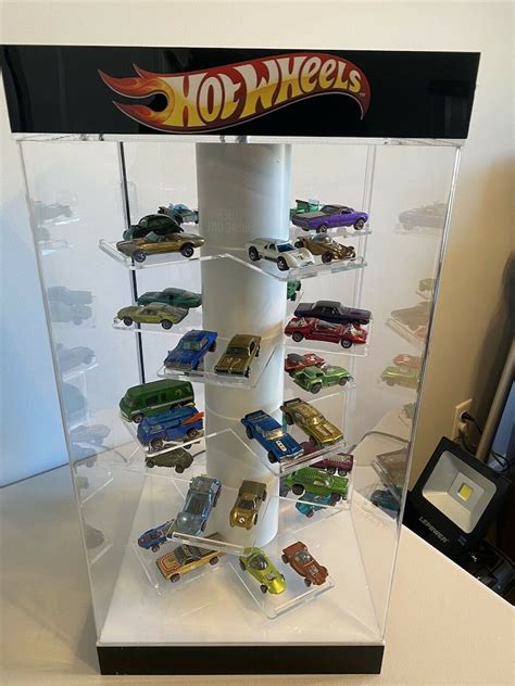 Amazon.com: Hot Wheels Display Case - 1/64 Scale Die-cast Model Car Display Case with LED Light and Acrylic Cover, Wooden Hot Wheels Parking Garage in 3 Floors with …. Hot wheel display cases