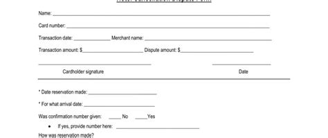 Hotel Cancellation Dispute PDF Form FormsPal