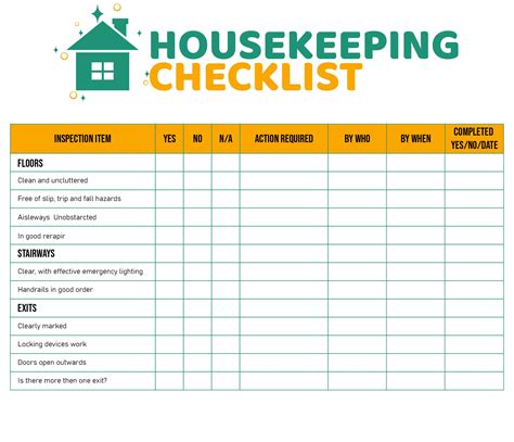 Hotel Housekeeping Checklist Template