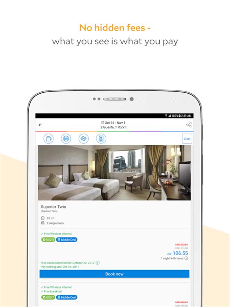 1 day ago · The advantage offered Trivago is that it collects reviews from other hotel booking sites like Hotel.com, Agoda, etc. too, so it basically serves as the Wikipedia of travel accommodations. Just choose your destination city, compare hotels and book your place in a few clicks. Get Android App. Get iOS App. . 