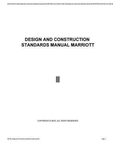 Hotel design and construction standards manual. - Briggs and stratton repair manual 210000.rtf.