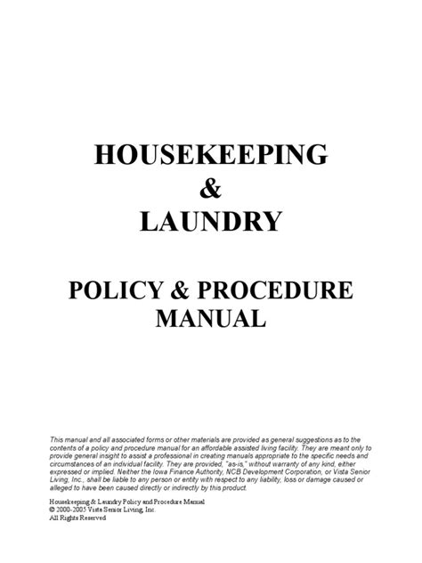 Hotel housekeeping manuals policy and procedures. - Vita e salute positive la guida completa al corpo cerebrale.