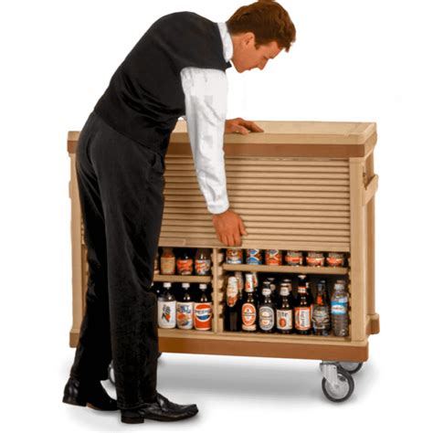 Hotel minibar cart.  Crafted for durability and functionality, it features a compact,...