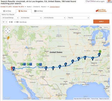 HotelRoutePlanner.com has a free tool that you could use to find hotels along I-5 in a snap. Here’s what the tool needs to know: 1.) Do you want to travel for a set amount of time before you rest in a hotel or 2.) would you rather drive a set number of miles before you rest? The answer is up to you, but you must give the tool at least one of ....
