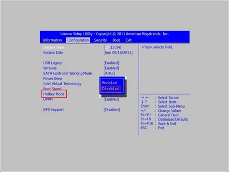 Hotkey mode enabled or disabled.  Pressing Fn+ESC can also turn hotkey mode on What ...