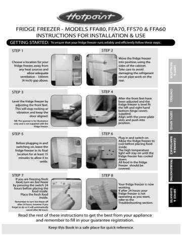 Hotpoint ffa70 fridge freezer user manual. - Samsung lavadora manual de servicio wt.
