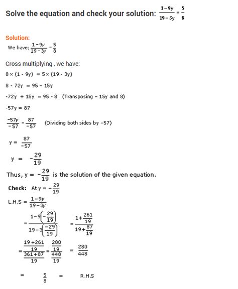 Hots questions on linear equations in one variable for class 8.  Kinematic e...