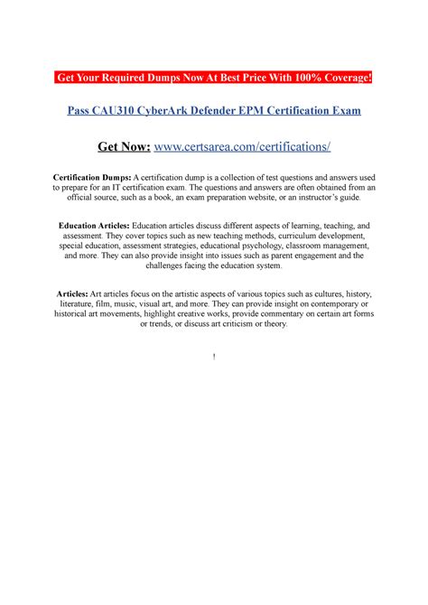 Hottest CAU310 Certification