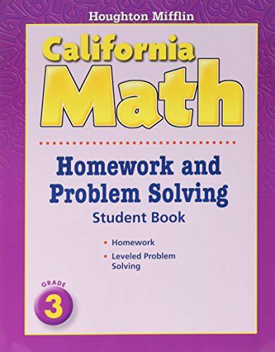 Houghton Mifflin Mathmatics Texas Homework And Problem Solving Book Level 3