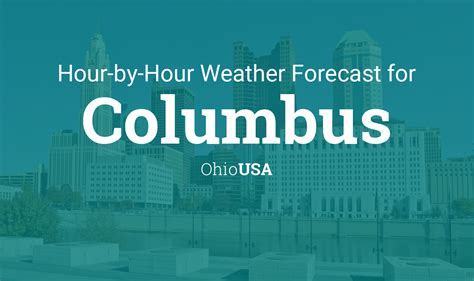 Columbus, OH Hourly Weather Forecast star_ratehome. 73 ... Hourly Forecast for Today, Wednesday 05/01 Hourly for Today, Wed 05/01. Tonight 05/01. 4% / 0 in . Partly cloudy. Low 57F. Winds light .... 