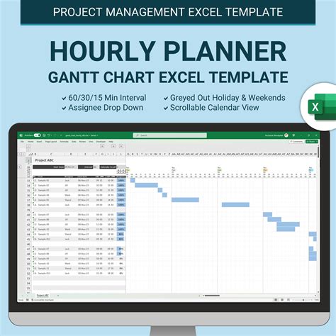 Hourly Gantt Chart Excel Template Xls Template 1 Resume Examples 